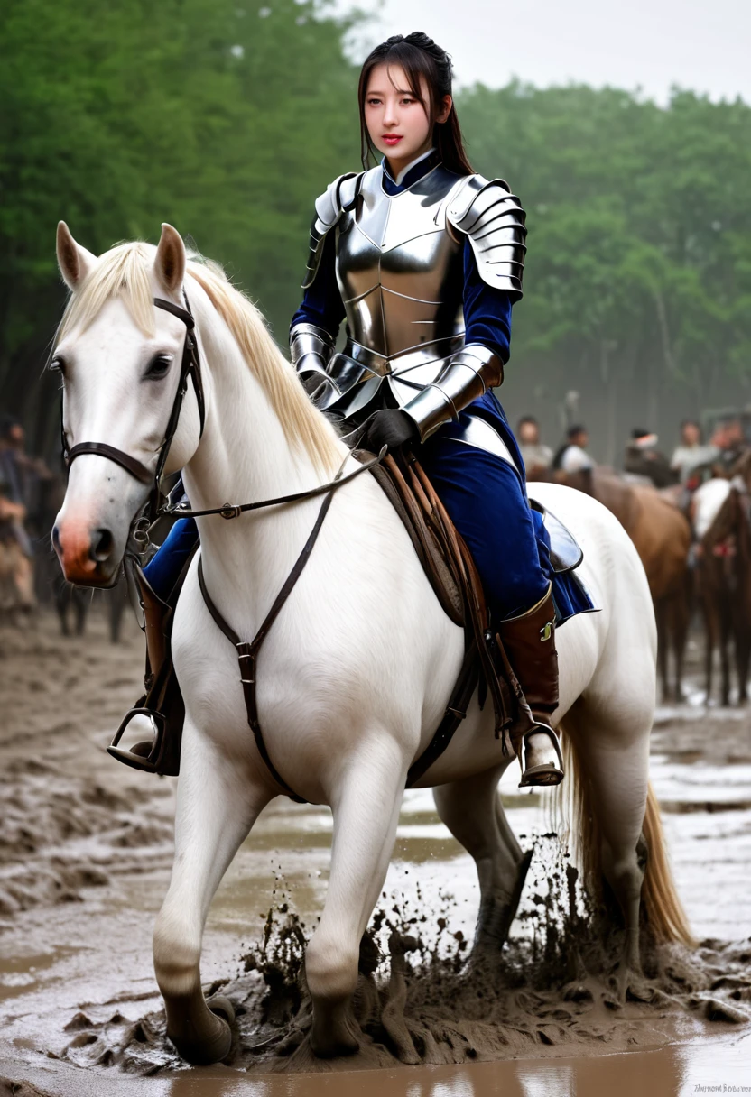 (((masterpiece))),(((Highest quality))),((Tabletop:1.4, Highest quality)), (Realな写真:1.4),
((1 muddy girl knight)),rodeo,Desperate,Don't make eye contact,round face,Surprised face,panish,
(超High resolution:1.2), wonderful, Very detailed CG Unity 8k wallpaper, Very detailed, High resolution,draft horse ridden by japanese cute girl,tight,muddy place,Beauty,The horse neighs,Tragic female knight in armor,Sink,In the mud,Plump,
Cold Light, Beautiful detailed girl, Droopy eyes,Very detailedな目と顔, Beautiful and exquisite nose, Beautiful and exquisite, prancing draft horse ridden by a girl can't move because horse and girl soak in the sticky muddy deep pitfall:10.0 , horse falls down ,looks pained ,Surprised face:2.0,Real,Anatomically correct