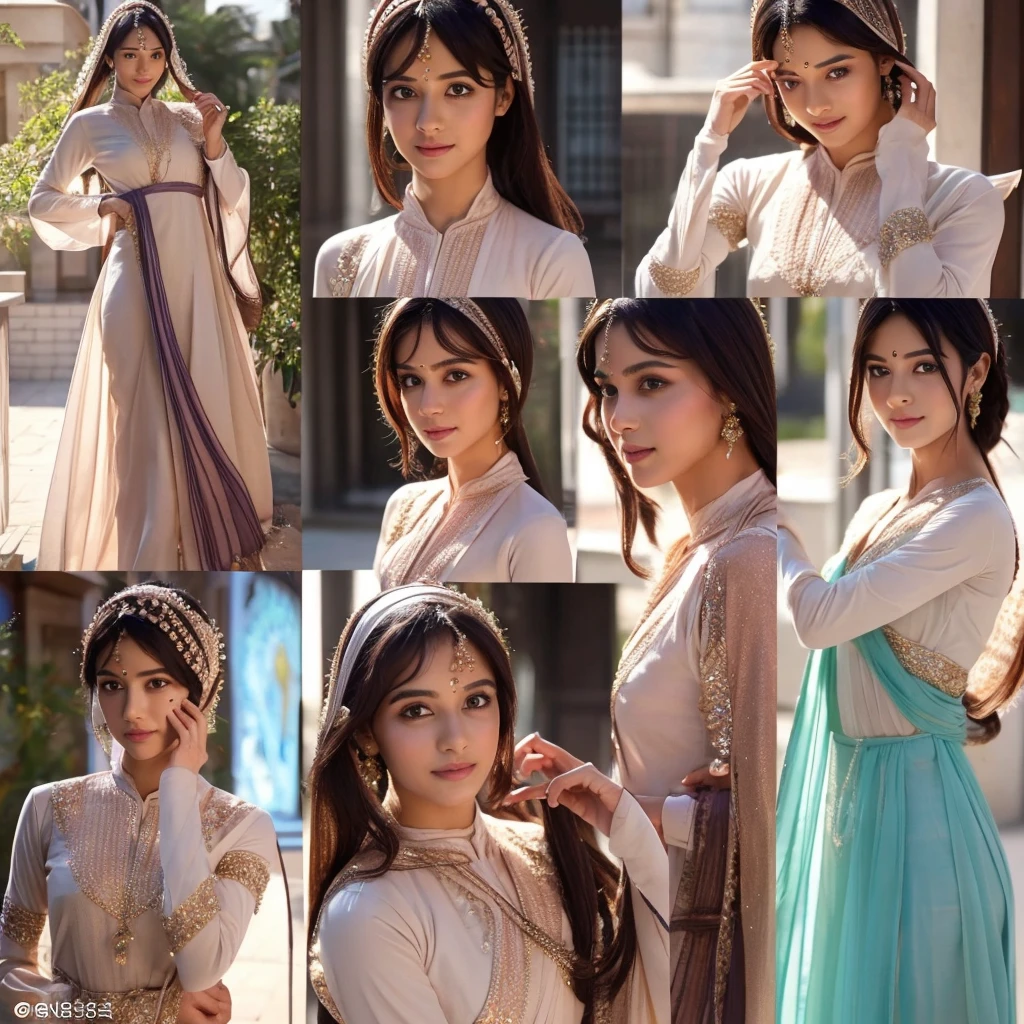 Show a transformarion sequence showing a delicate pretty hindu brahmin man crossdresses and slowly transforms into a gorgeous hijabi muslimah woman. 
