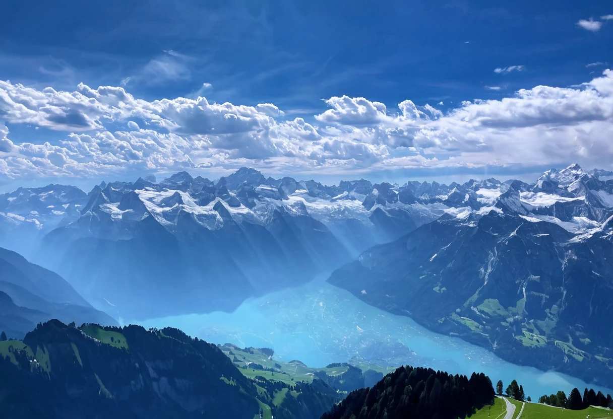 Beautiful Sky land beautiful view mountain Alps Switzerland