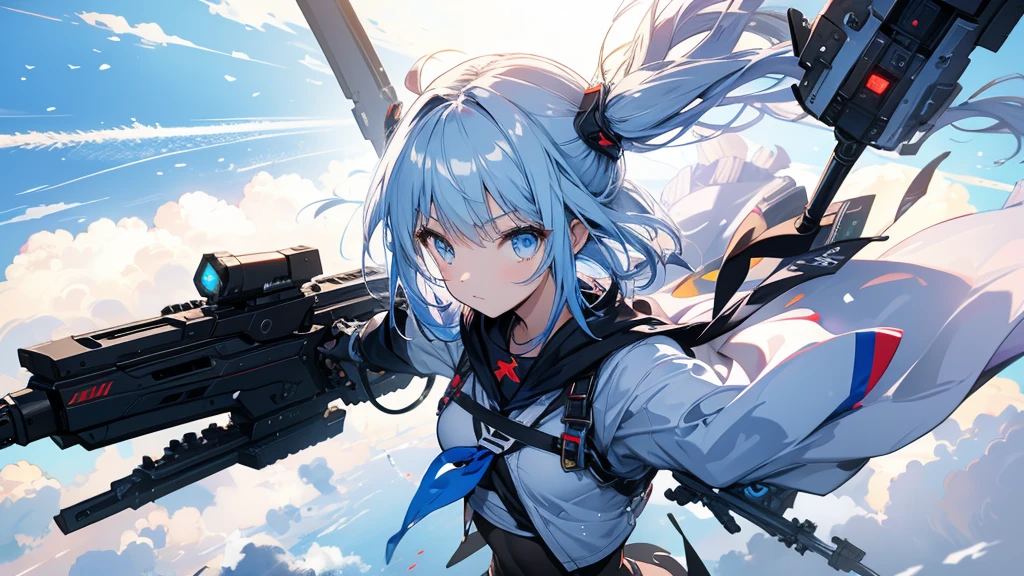 2.5D,a lovely sweet cute girl,mecha,white tactical surface fighter,Steel Forest,Mechanical chinese clothes,white pantyhose, extremely detailed CG unity 8k wallpaper,mecha,Mechanical,Mechanical structure,(heterochromia blue red),blue eyes,red eyes,Floating hair,((Colorful)),smlie,fighting stance,
