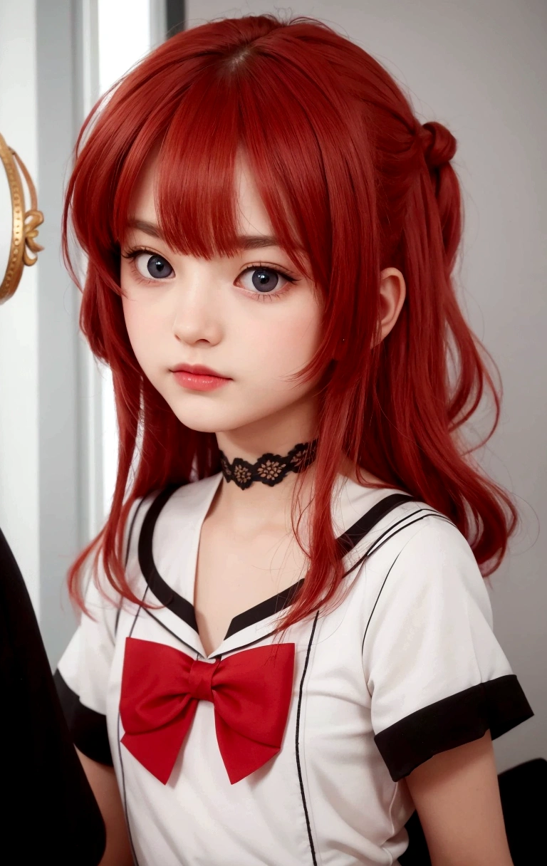 smaller eyes and european face