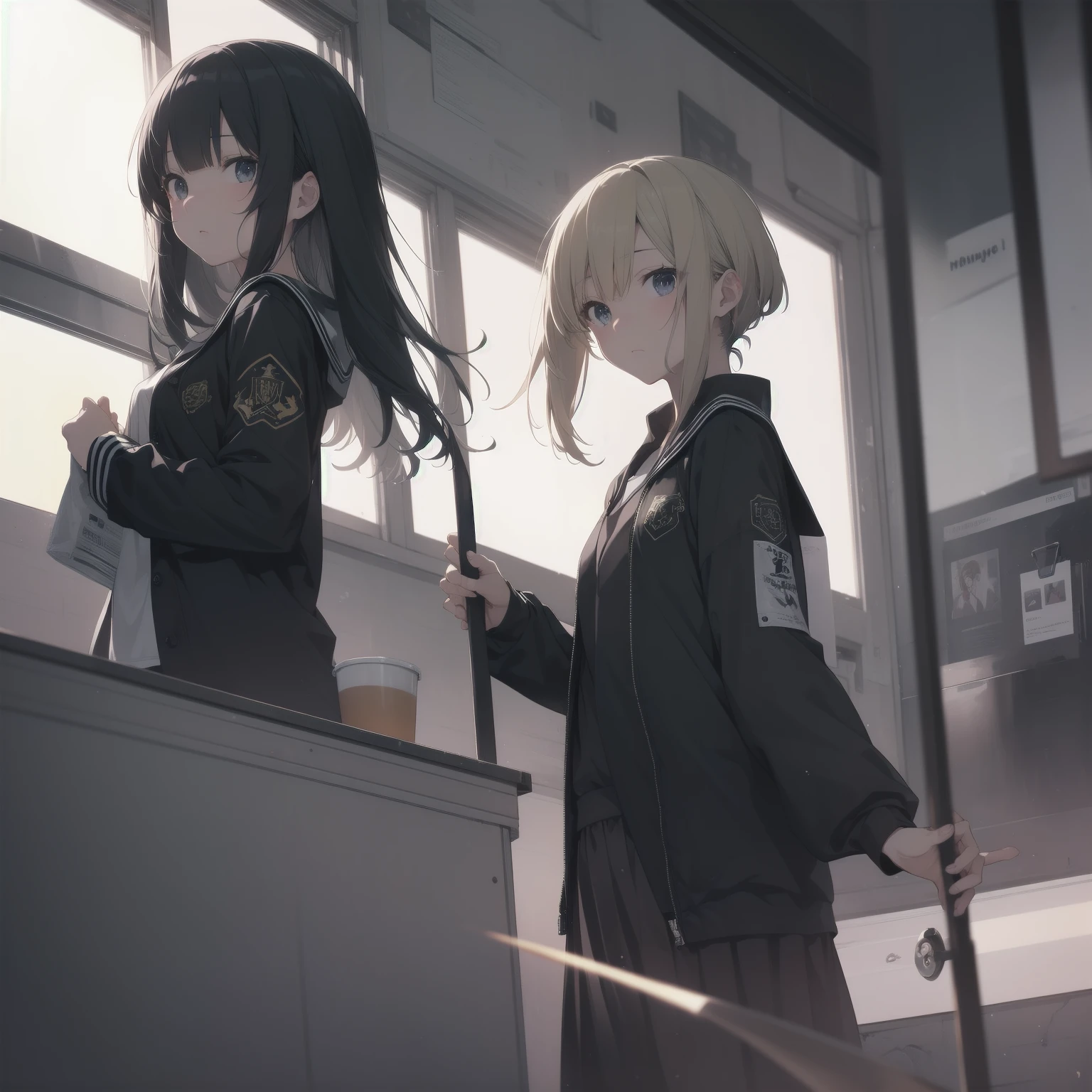 ultra-absurdres-Top quality by artist God, ultra-detailed, high resolution, anime moe artstyle, best anime 8k konachan wallpaper, pixiv contest winner, pool:2810, perfect anatomy,break, 1girl, (Please draw a girl walking sleepily to school alone. )break,(Solo,little female, -yeld:1.Full limbs, complete fingers,a junior hihort hair), short cut, flat chest, , small butt, small black eyes, beautiful detailed eyes, well-proportioned iris and pupils, expressive eyes, highres detailed hair, soft expression, salor school_uniform, sailor collar, serahuku, bow, pleated skirt,(Detailed Lighting), (Detailed background), in the School commute route.break,dewy skin, perspiration on the skin,skin texture, fine lines, pores, natural imperfections,light reflections, glossy skin, shiny skin,break,Rim Lighting, Subsurface Scattering, God Rays, Chromatic Aberration, Bokeh, Lens Flare, Volumetric Lighting, Anamorphic Lens Flare, Bloom, Depth of Field,backlight, soft bounced lighting, soft natural lighting, candolelight, neon light, hard(soft) shadows, spot light, break,Best cinematic lighting powered by famous artist, 8k,beauty illustration,photoshop_(medium),very aesthetic,break,((artist:enkyo_yuuichirou )), artist:clamp ,artist:carnelian ,artist:kantoku ,