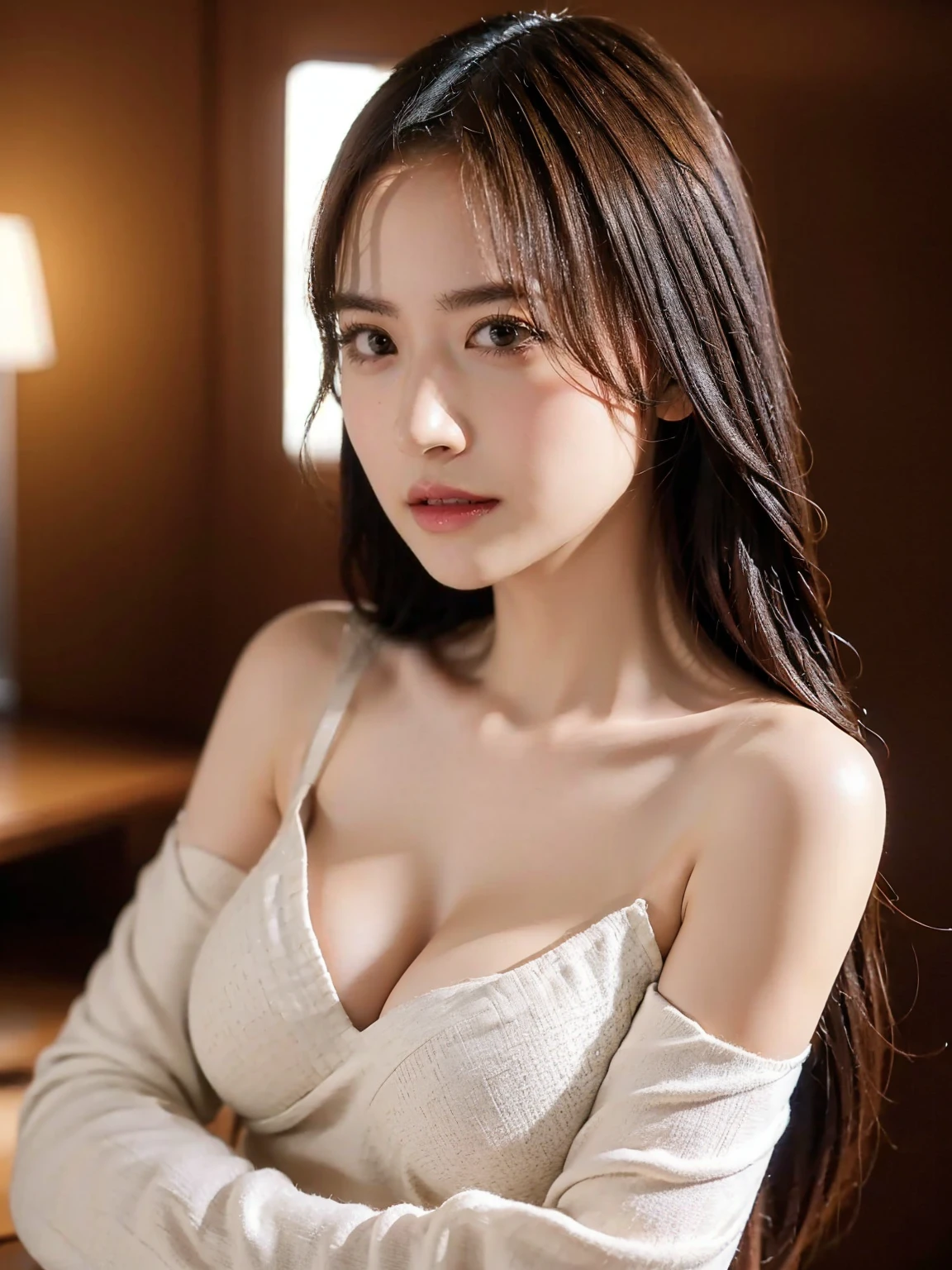 1girl, woman, masterpiece, best quality, highest quality, cinematic lighting, (volumetric lighting), extremely detailed CG unity 8k wallpaper, focused, 8k wallpaper, extremely detailed, ultra realistic, photorealistic, sharp focus, absurdres, (HDR:1.2), (high contrast), photograph, detailed and intricate, instagram, portrait, highly detailed, digital painting, artstation, concept art, smooth, sharp focus, illustration, cinematic lighting, (big :1.2), medium shoulder, ((medium shot))