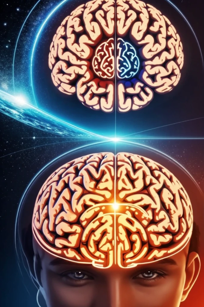 Create an image of human using 100% of their brain