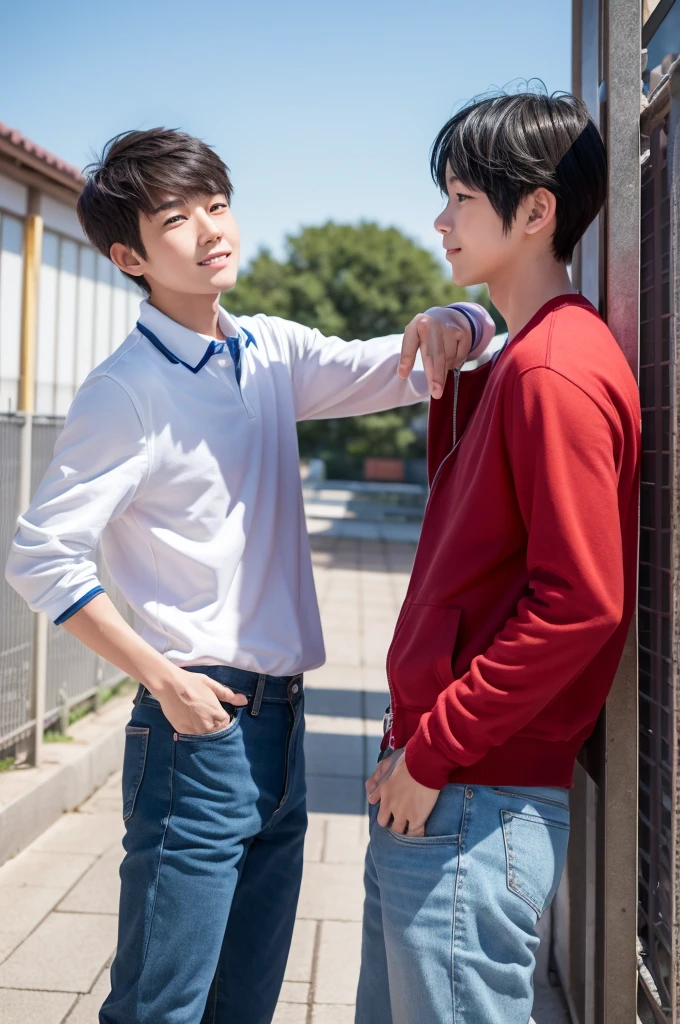 cool,,Refreshing athletic guy,2boy,2boys,charm,The hero,youth,Japanese high school student style,Magazine Idol Style,Slim figure,Casual clothes,Smooth,Skin texture,Functional beauty,Moe,Action,Vibrancy,Breeze,A speck of dust,Natural light,face,hand,eye,Biological precision,thin limbs,male protagonist,A Japanese boy,For boys who like boys,,,Two boys fall in love with each other,Male student,,Boys' preference,Super detailed,From friendship to love,Sexual desire,sexual excitement,Male Focus,4K,8K,Handsome body transformation,,Handsome man's genitalia changes to female genitalia,Men's body shape maintenance,ts story,,Drama,Yaoi,