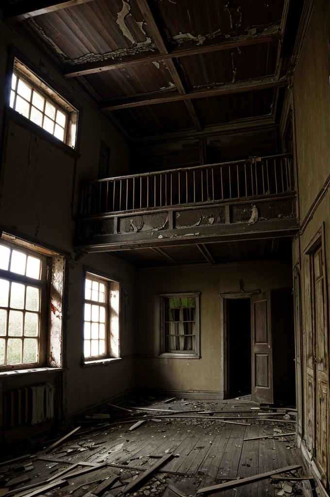 Old abandoned darkness House 