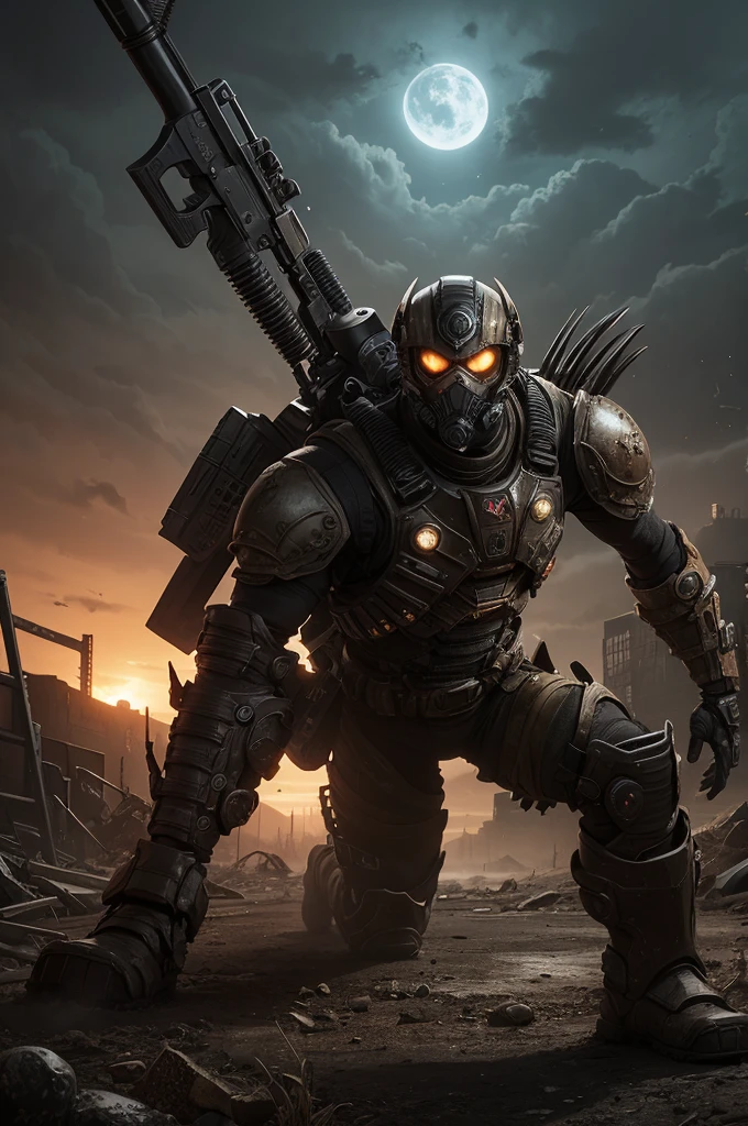 Alpha Scorpio with post-apocalyptic image background and Scorpio symbol in the Zodiac.