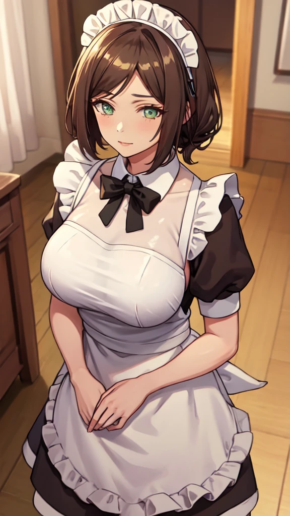 best quality, masterpiece, highres, solo, (franka_arknights:1.10), (maid:1.40), (long maid dress:1.15), 21 