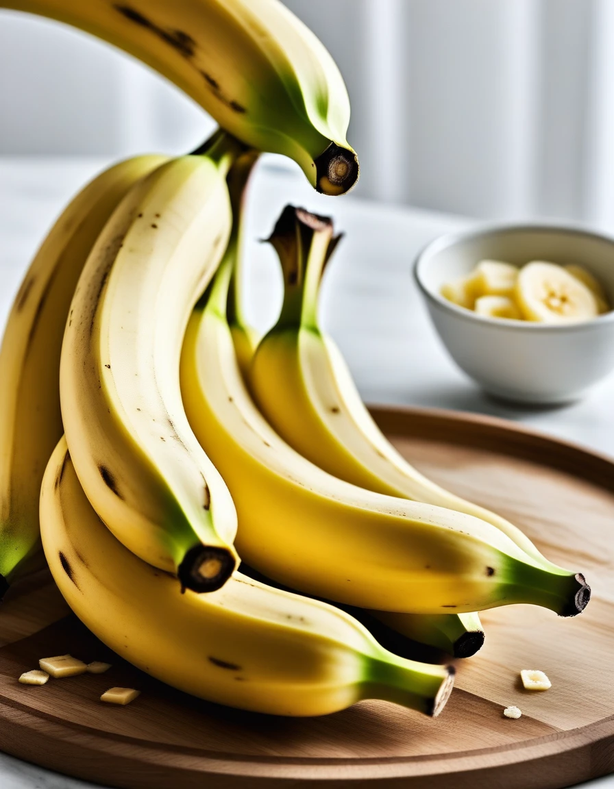 A close-up of a sliced banana on a table