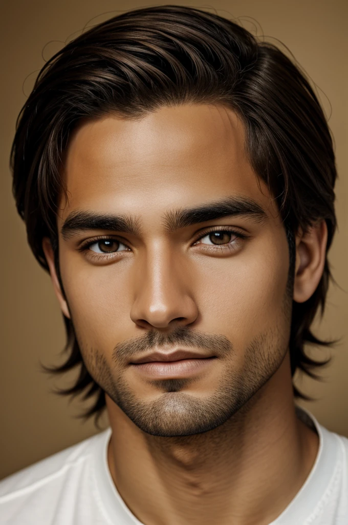 Realistic brown eyes male
