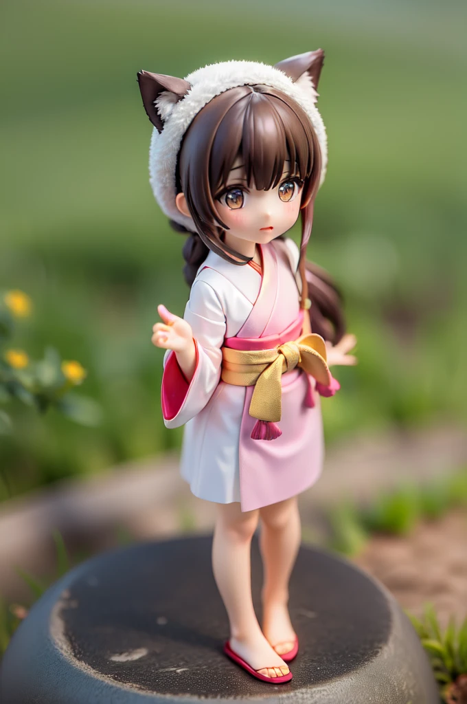 Japanese countryside .Chibi character, Cute,girl