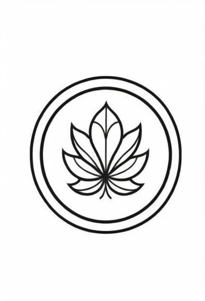 A stylish apparel brand logo with a floral motif that looks like it was drawn in one stroke.「Yuri」Logo of French apparel brand. Pretty cool chic and modern design. Background is white.