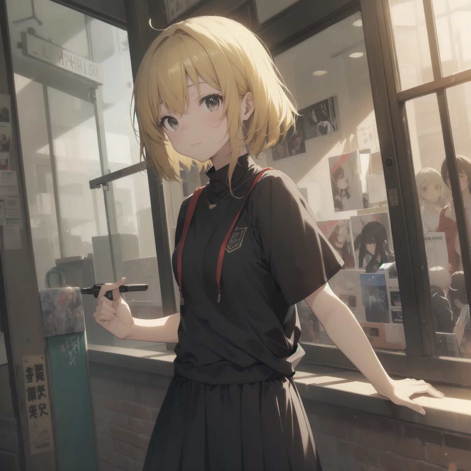 ultra-absurdres-Top quality by artist God, ultra-detailed, high resolution, anime moe artstyle, best anime 8k konachan wallpaper, pixiv contest winner, pool:2810, perfect anatomy,break, 1girl, (Please draw a girl walking sleepily to school alone. )break,(Solo,little female, 13-year-old:1.3),Full limbs, complete fingers,a junior high school student, (very short hair), short cut, flat chest, , small butt, small black eyes, beautiful detailed eyes, well-proportioned iris and pupils, expressive eyes, highres detailed hair, soft expression, salor school_uniform, sailor collar, serahuku, bow, pleated skirt,(Detailed Lighting), (Detailed background), in the School commute route.break,dewy skin, perspiration on the skin,skin texture, fine lines, pores, natural imperfections,light reflections, glossy skin, shiny skin,break,Rim Lighting, Subsurface Scattering, God Rays, Chromatic Aberration, Bokeh, Lens Flare, Volumetric Lighting, Anamorphic Lens Flare, Bloom, Depth of Field,backlight, soft bounced lighting, soft natural lighting, candolelight, neon light, hard(soft) shadows, spot light, break,Best cinematic lighting powered by famous artist, 8k,beauty illustration,photoshop_(medium),very aesthetic,break,((artist:enkyo_yuuichirou )), artist:clamp ,artist:carnelian ,artist:kantoku ,