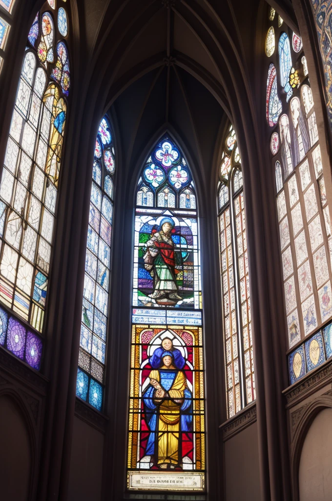 a picture of a stained glass window, intricate art, by Mario Dubsky, stained glass art, amethyst stained glass, detailed art in color, by Robert Richenburg, by Adrienn Henczné Deák