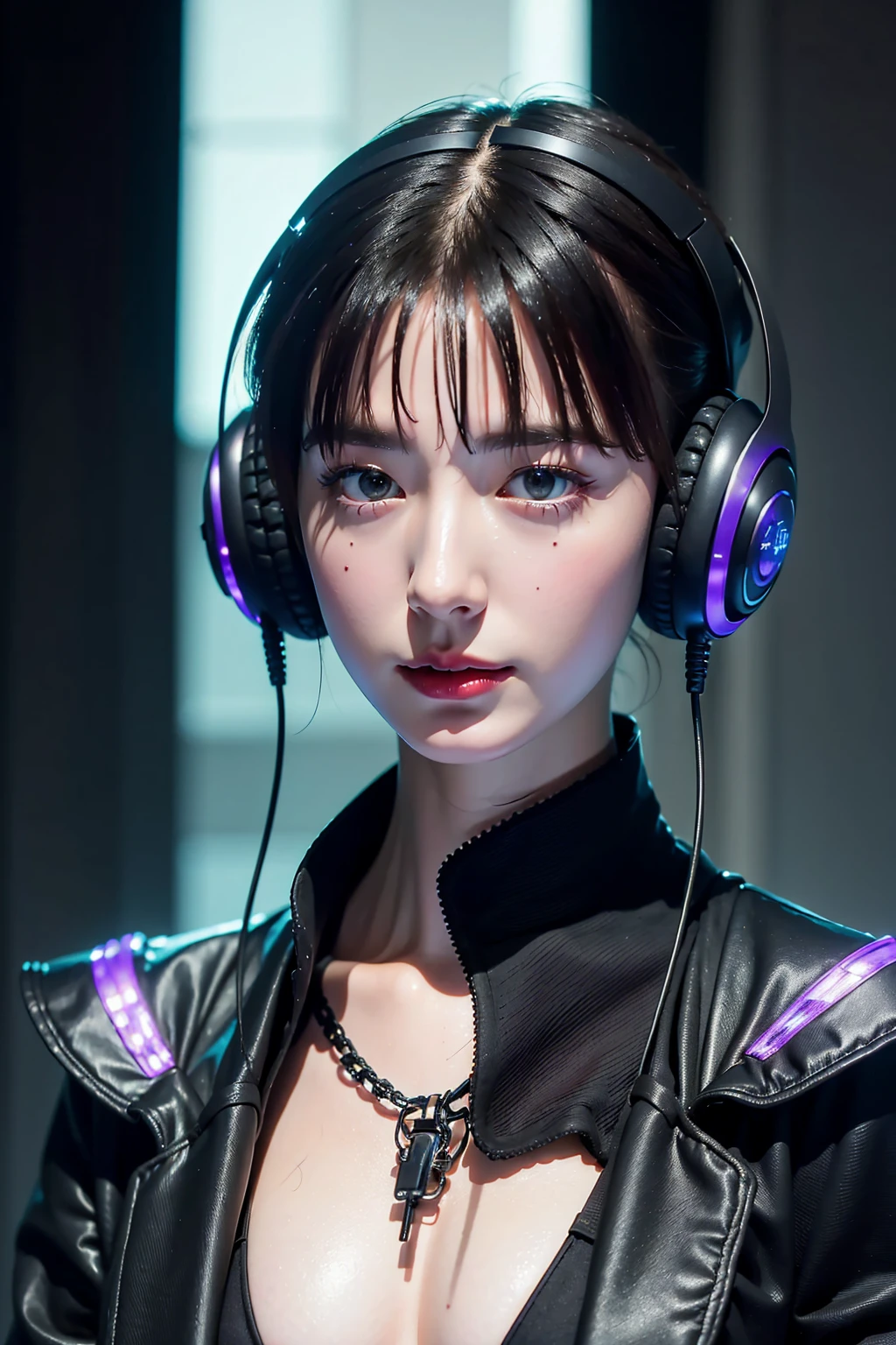 (masterpiece, Highest quality:1.5),Wearing a micro bikini and headphones,Arabian women, (Face and eye details:1.1), scifi character, 20 years of cyberpunk,short hair, I&#39;Iのモデルの***, SF Women, SF Women, akihiko yoshida. Unreal Engine, Futuristic clothing and helmets, Beautiful cyberpunk female model, Photorealistic perfect body, SF Womenキャラクター, Quieter than Metal Gear Solid, Smooth, Glowing Skin
