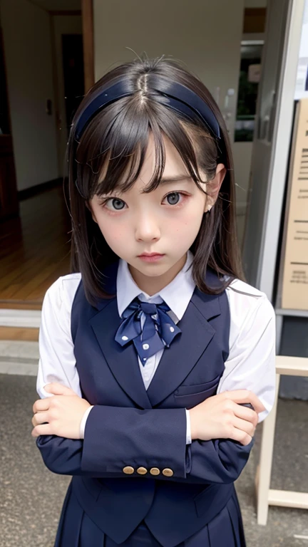8K、cute、Adult Girls、uniform、suit、Displeased face