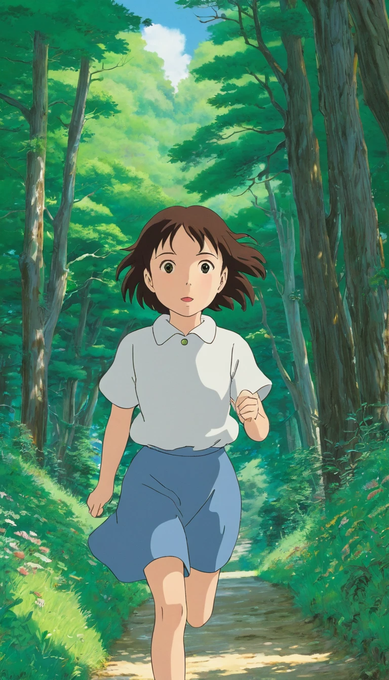 スタジオGhibli styleアニメ映画,Movie stills,Representative works,Official Art,Professional,Super intricate details,
Highest quality,8Kのmasterpiece,Super detailed,超A high resolution,High resolution,Depth of written boundary,
High background image quality,(masterpiece:1.5),
Ghibli style,((((1 girl:1.9,solo)))),Running girl,10-year-old girl,
The wind is blowing,Girl&#39;s back view,Shorts,Wearing a straw hat,