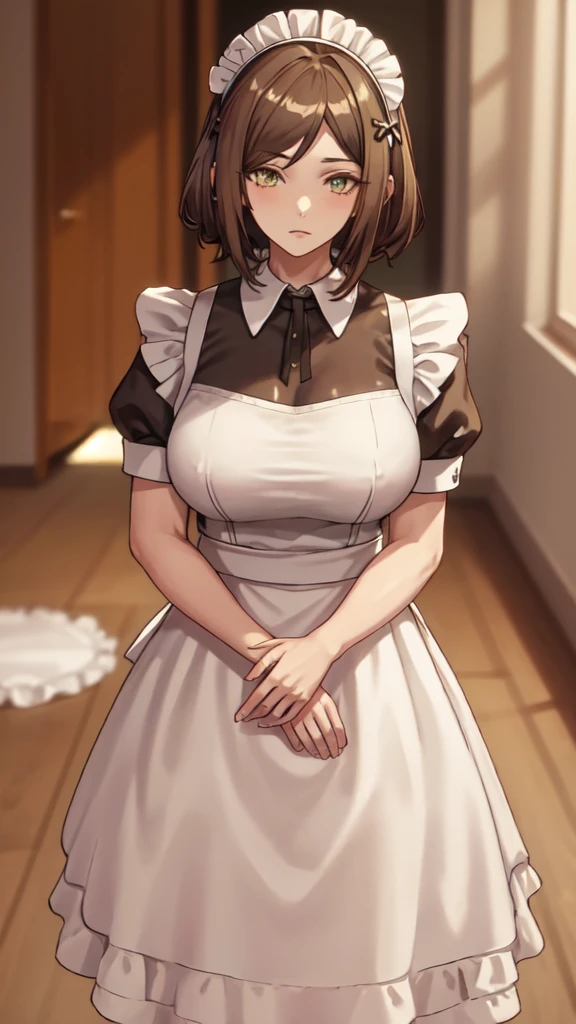 best quality, masterpiece, highres, solo, (franka_arknights:1.10), (maid:1.40), (long maid dress:1.15), 21 