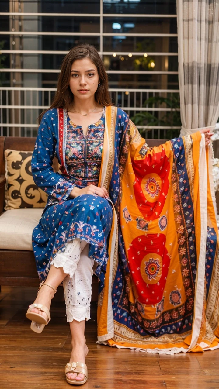 Make her  J cup  cut the dress from the middle of both 