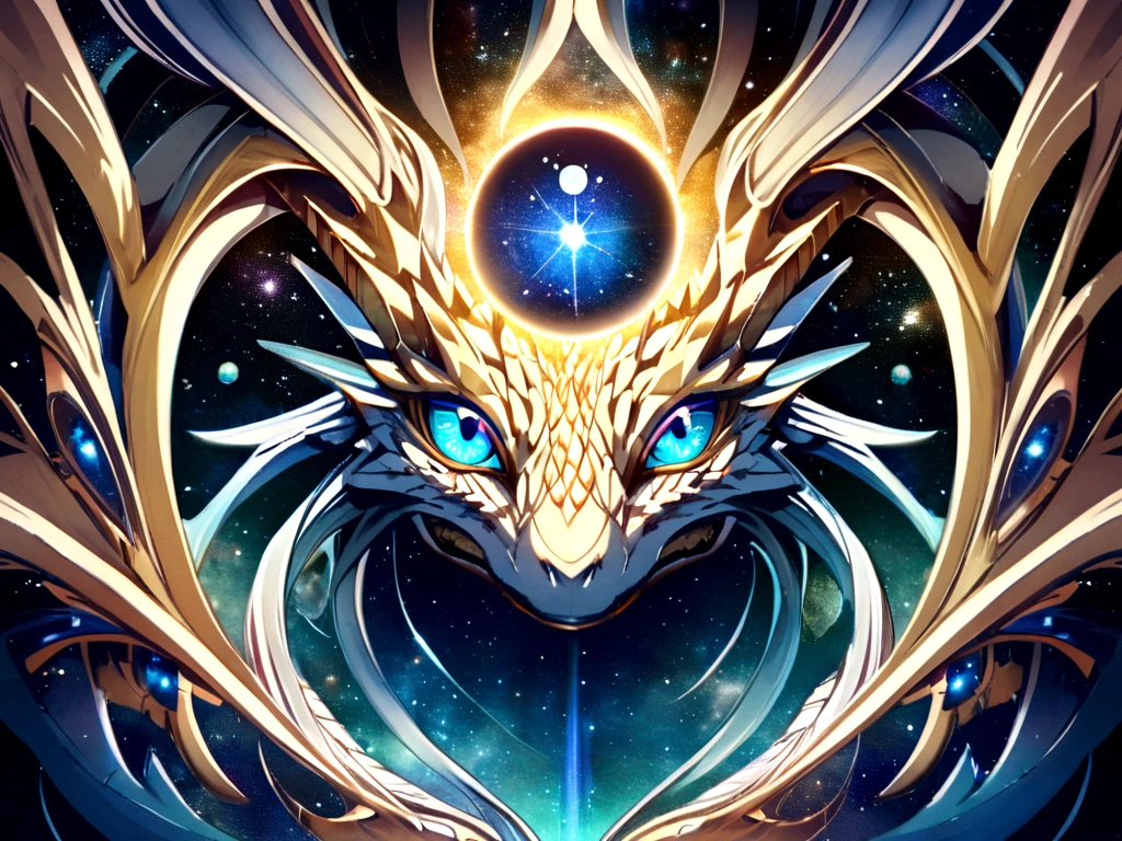Mysterious Dragon, Look straight into the soul, Crafty eyes, In the Universe, paradox, In time and space.