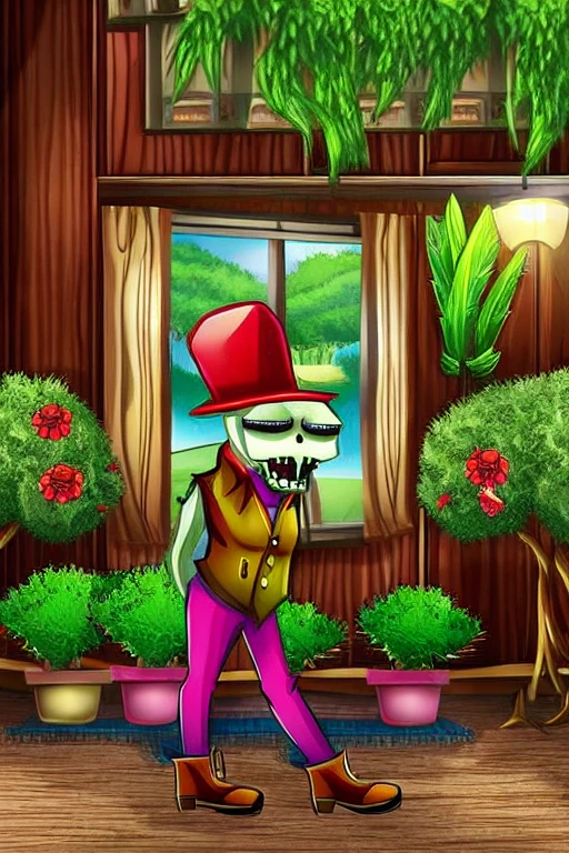 Zombies, anthropomorphic plants, Plants vs. Zombies ,extremly detailed