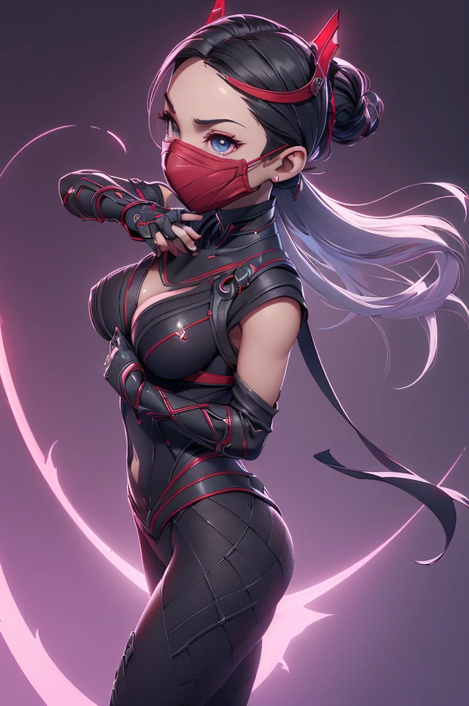 mini kitana, (kitana), only, ray tracing, 3D style, 3dmm, ((oses per photo)), ((oses phi cada foto)), fully body,(from front view),(Costas Issue), (Emist on the left), show flat belly, (((oses per photo))),(very big breasts perfect ass, Perfect and symmetrical eyes, (perfect handuturistic sword in hand)), ((shorth hair)),white clothes with textured edges, Fair Skin, luphias detalhadas, White thigh-high tights with trim, phiestido aberto phi "phi", Waist slender, large legs, low water, Show legs to the top of the waist, ,((top with tear in the middle)),ultra realistic skin, Realistic human eyes,ultra realistic skin,terno super sensuous,(faixas phi torno dos seios), fullcolor,top with ruffles,(pubes with a lot of volume),(extraordinariamente sensuous),(muito sensuous),(red and black thphie),I love the league,(meia calca de renda phi um dos lados),(meia calca de renda phi um dos lados),((red decorations with LEDs))),((red lines adorning the curves of the body)),(((woman show))),((Star Blade)),((kitana)),(((ninja))),(((ninja costume))),(((mask covering the mouth))),(((little waist))),(((sensuous))),((bold slits showing off the body))