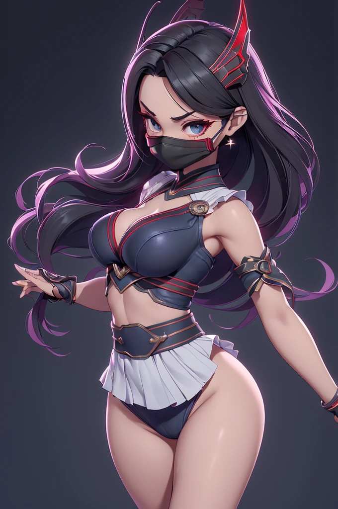 mini kitana, (kitana), only, ray tracing, 3D style, 3dmm, ((oses per photo)), ((oses phi cada foto)), fully body,(from front view),(Costas Issue), (Emist on the left), show flat belly, (((oses per photo))),(very big breasts perfect ass, Perfect and symmetrical eyes, (perfect handuturistic sword in hand)), ((shorth hair)),white clothes with textured edges, Fair Skin, luphias detalhadas, White thigh-high tights with trim, phiestido aberto phi "phi", Waist slender, large legs, low water, Show legs to the top of the waist, ,((top with tear in the middle)),ultra realistic skin, Realistic human eyes,ultra realistic skin,terno super sensuous,(faixas phi torno dos seios), fullcolor,top with ruffles,(pubes with a lot of volume),(extraordinariamente sensuous),(muito sensuous),(red and black thphie),I love the league,(meia calca de renda phi um dos lados),(meia calca de renda phi um dos lados),((red decorations with LEDs))),((red lines adorning the curves of the body)),(((woman show))),((Star Blade)),((kitana)),(((ninja))),(((ninja costume))),(((mask covering the mouth))),(((little waist))),(((sensuous))),((bold slits showing off the body))