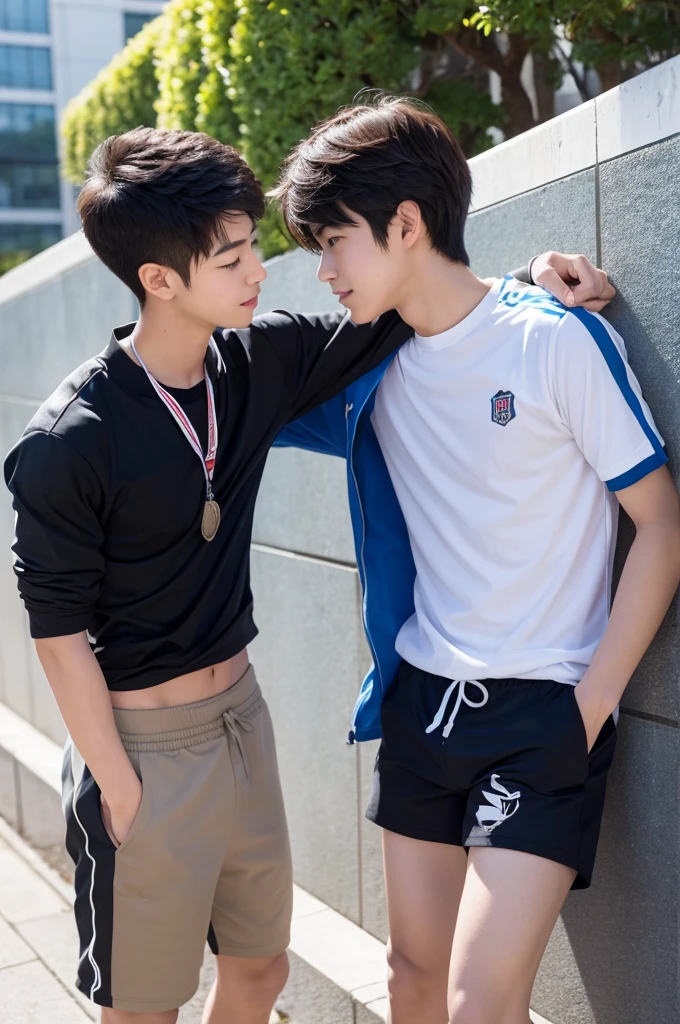 cool,,Refreshing athletic guy,2boy,2boys,charm,The hero,youth,Japanese high school student style,Magazine Idol Style,Slim figure,Casual clothes,Smooth,Skin texture,Functional beauty,Moe,Action,Vibrancy,Breeze,A speck of dust,Natural light,face,hand,eye,Biological precision,thin limbs,male protagonist,A Japanese boy,For boys who like boys,,,Two boys fall in love with each other,Male student,,Boys' preference,Super detailed,From friendship to love,Sexual desire,sexual excitement,Handsome body transformation,,At a happening event,A handsome man's male genitalia changes to female genitalia,Maintaining a handsome figure,Johnny's,Love story,,Handsome Drama,Shinkai Makoto,Your Name。,Moe,Male Focus,4K,8K,