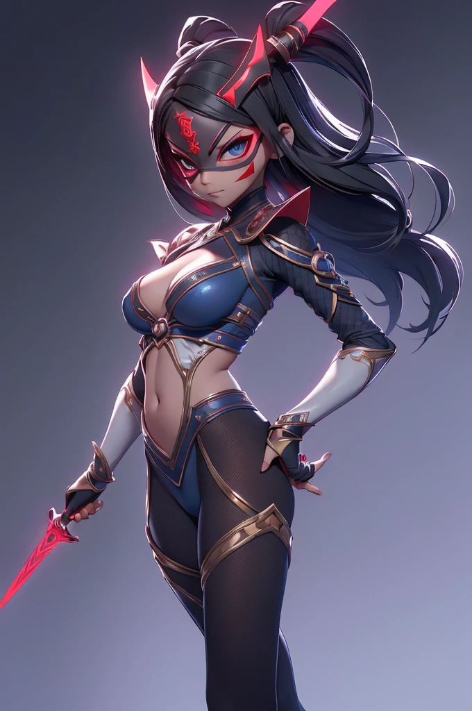 mini kitana, (kitana), only, ray tracing, 3D style, 3dmm, ((oses per photo)), ((oses phi cada foto)), fully body,(from front view),(Costas Issue), (Emist on the left), show flat belly, (((oses per photo))),(very big breasts perfect ass, Perfect and symmetrical eyes, (perfect handuturistic sword in hand)), ((shorth hair)),white clothes with textured edges, Fair Skin, luphias detalhadas, White thigh-high tights with trim, phiestido aberto phi "phi", Waist slender, large legs, low water, Show legs to the top of the waist, ,((top with tear in the middle)),ultra realistic skin, Realistic human eyes,ultra realistic skin,terno super sensuous,(faixas phi torno dos seios), fullcolor,top with ruffles,(pubes with a lot of volume),(extraordinariamente sensuous),(muito sensuous),(red and black thphie),I love the league,(meia calca de renda phi um dos lados),(meia calca de renda phi um dos lados),((red decorations with LEDs))),((red lines adorning the curves of the body)),(((woman show))),((Star Blade)),((kitana)),(((ninja))),(((ninja costume))),(((mask covering the mouth))),(((little waist))),(((sensuous))),((bold slits showing off the body))