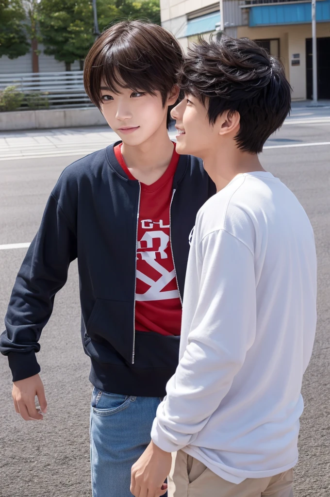cool,,Refreshing athletic guy,2boy,2boys,charm,The hero,youth,Japanese high school student style,Magazine Idol Style,Slim figure,Casual clothes,Smooth,Skin texture,Functional beauty,Moe,Action,Vibrancy,Breeze,A speck of dust,Natural light,face,hand,eye,Biological precision,thin limbs,male protagonist,A Japanese boy,For boys who like boys,,,Two boys fall in love with each other,Male student,,Boys' preference,Super detailed,From friendship to love,Sexual desire,sexual excitement,Handsome body transformation,,At a happening event,Tall handsome man's male genitalia changes to female genitalia,Maintaining a handsome figure,Johnny's,Love story,,Handsome Drama,Shinkai Makoto,Male Focus,4K,8K,Onimai,,