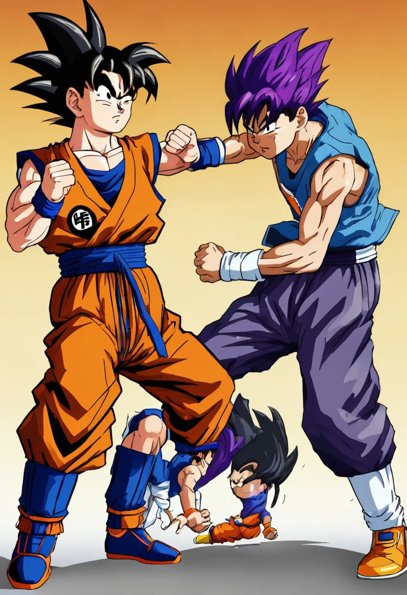 Goku punching Justin Bieber