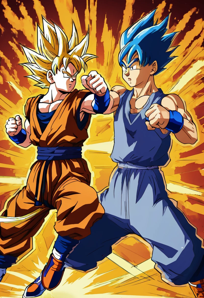 Goku punching Justin Bieber
