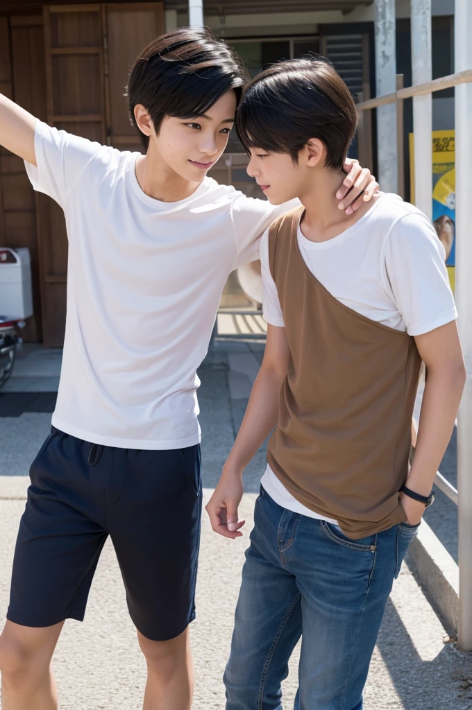 cool,,Refreshing athletic guy,2boy,2boys,charm,The hero,youth,Japanese high school student style,Magazine Idol Style,Slim figure,Casual clothes,Smooth,Skin texture,Functional beauty,Moe,Action,Vibrancy,Breeze,A speck of dust,Natural light,face,hand,eye,Biological precision,thin limbs,male protagonist,A Japanese boy,For boys who like boys,,,Two boys fall in love with each other,Male student,,Boys&#39; preference,Super detailed,From friendship to love,Sexual desire,sexual excitement,Handsome body transformation,,At a happening event,Tall handsome man&#39;s male genitalia changes to female genitalia, maintaining male figure,Onimai,,Big Brother is Over, Drama Adaptation,Johnny&#39;s,Love story,,Handsome Drama,Shinkai Makoto,Male Focus,4K,8K,
