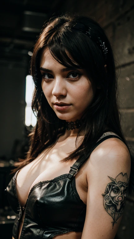 girl with metal music look