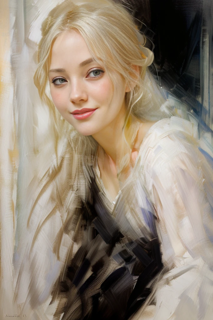 (best quality,4k,8k,highres,masterpiece:1.2), ultra-detailed, realistic:1.37, HDR, studio lighting, extremely detailed eyes and face, vivid colors, bokeh, portraits, warm color palette, soft lighting, Alice, anime art style, 1girl, playing solo, olhando_at_Viewer, smiling, short hair, open mouth, beautiful detailed eyes, beautiful detailed lips, higher body, white hair.