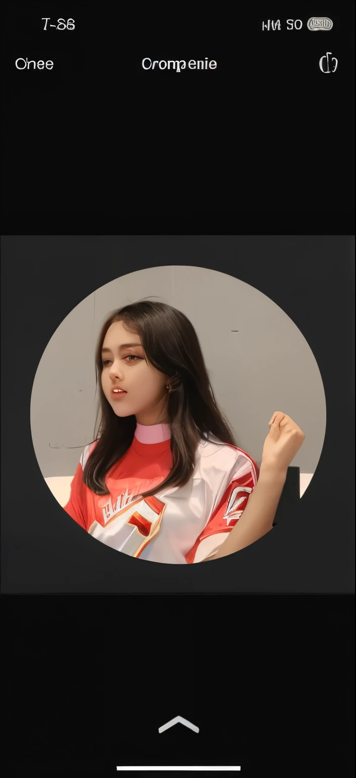 This girl wearing a football jersey named TEAM AJU