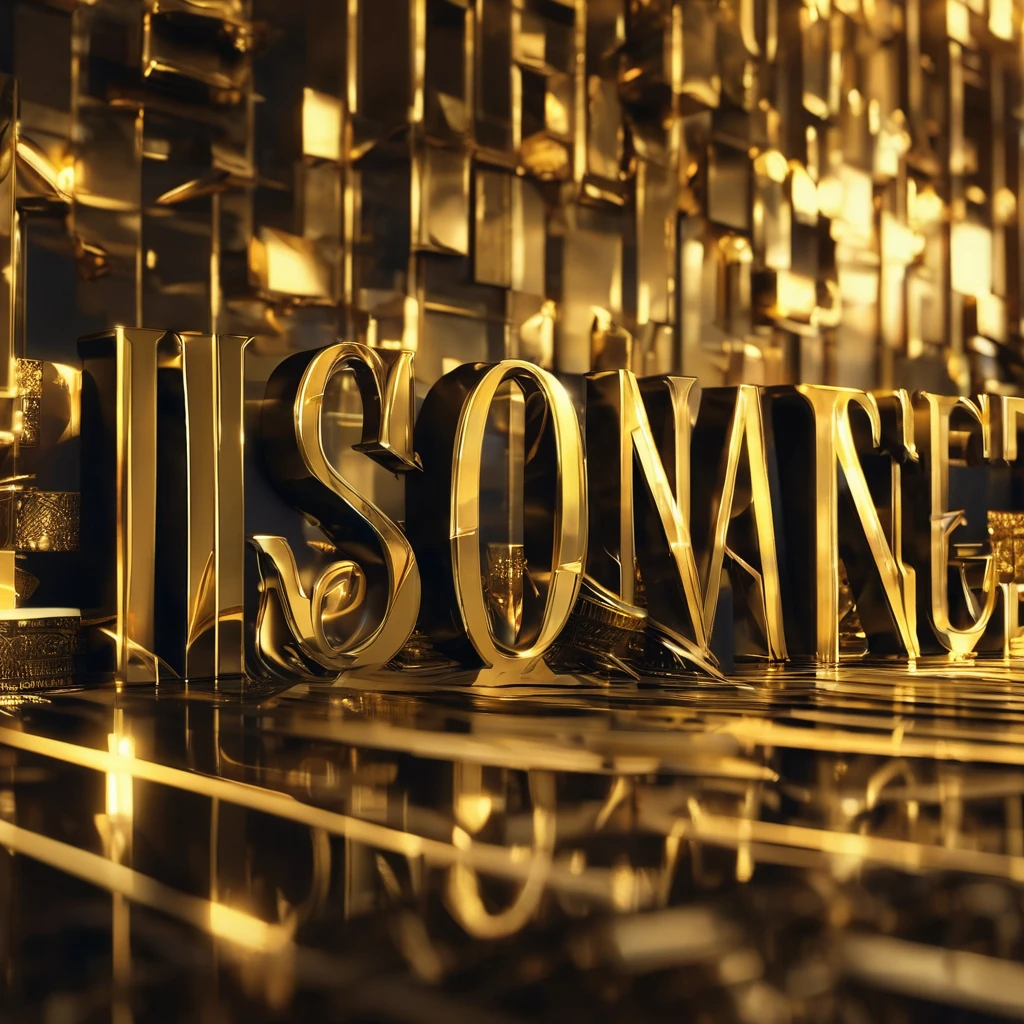 "Dissonance" written in golden letters in cinematic style