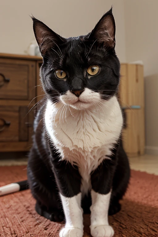 make the cat completely red
