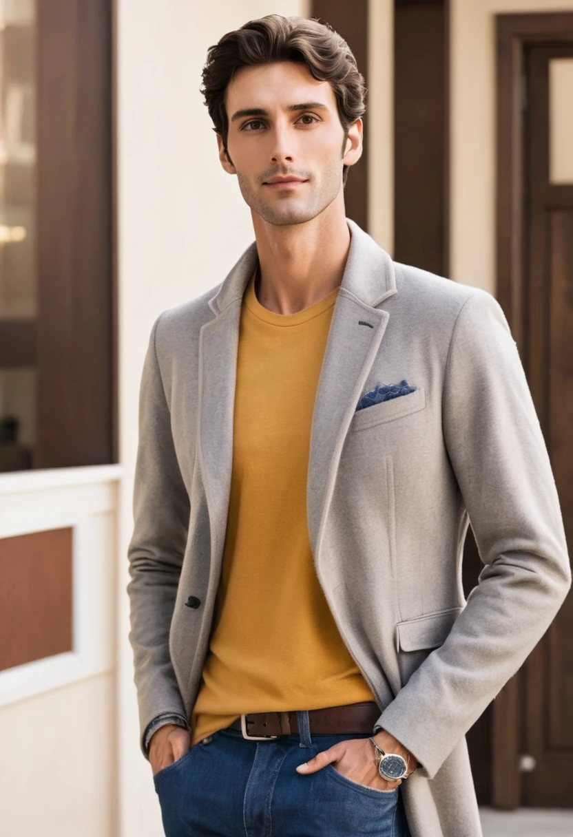 Handsome tall brunette guy
