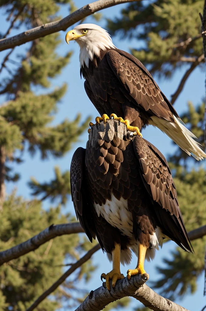 Eagle with big large hanging hairy testicles 