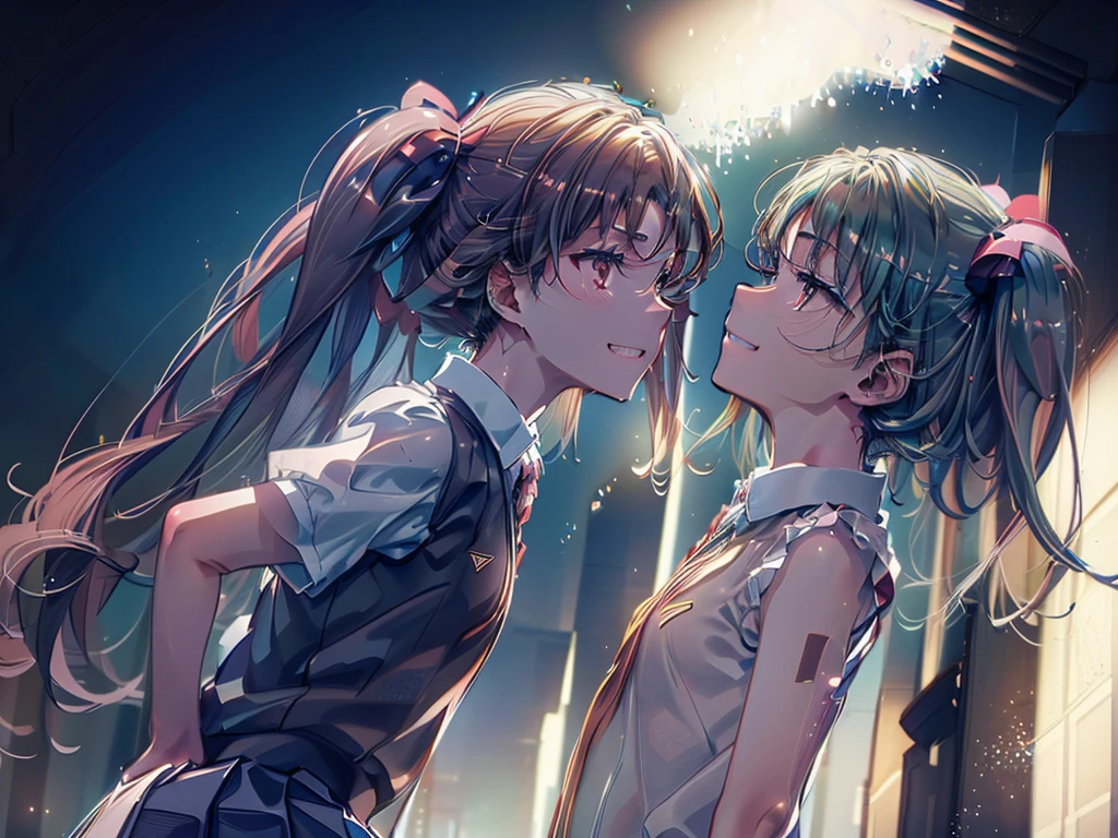 Kuroko Shirai, (Tokiwadai Junior High School Uniform:1.5), Twin tails, Raise the hand, (masterpiece, Absurd quality, Highest quality, Official Art, beautifully、beautiful:1.2), 16K, Very detailed, Most detailed, Sharp focus,), By famous artists, (Conversion Sequence), (difficult:1.8), (Simple blank background:2.0), Minimalism, sketch, (Cowboy Shot:1.5), (Double exposure:1.5), Kaleidoscope, sketch, (Floating Hair:1.5), From below, (Wicked Smile:1.5), Minimalism, (silhouette:1.5), from the front, Crazy Smile,