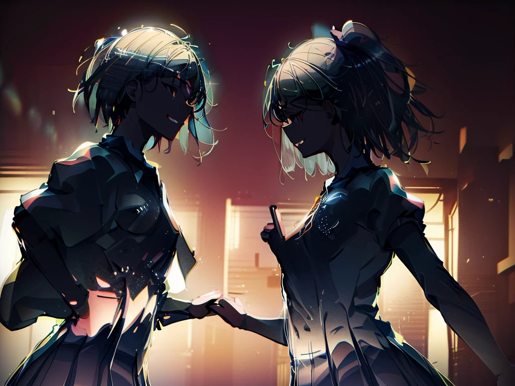 Kuroko Shirai, (Tokiwadai Junior High School Uniform:1.5), Twin tails, Raise the hand, (masterpiece, Absurd quality, Highest quality, Official Art, beautifully、beautiful:1.2), 16K, Very detailed, Most detailed, Sharp focus,), By famous artists, (Conversion Sequence), (difficult:1.8), (Simple blank background:2.0), Minimalism, sketch, (Cowboy Shot:1.5), (Double exposure:1.5), Kaleidoscope, sketch, (Floating Hair:1.5), From below, (Wicked Smile:1.5), Minimalism, (silhouette:1.5), from the front, Crazy Smile, Backlight, 