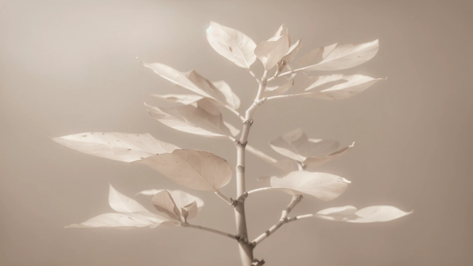 a close-up of a plant with leaves on a stem, leaves and stems of magnolia, soft sepia tones, sepia toned, sepia colors, cores legais em sepia tones, monochromatic soft colors, sepia tones, dried leaves, magnolia stems, Magnolia large leaves and stems, sepia tones, branches and foliage, plant photography, botanic foliage