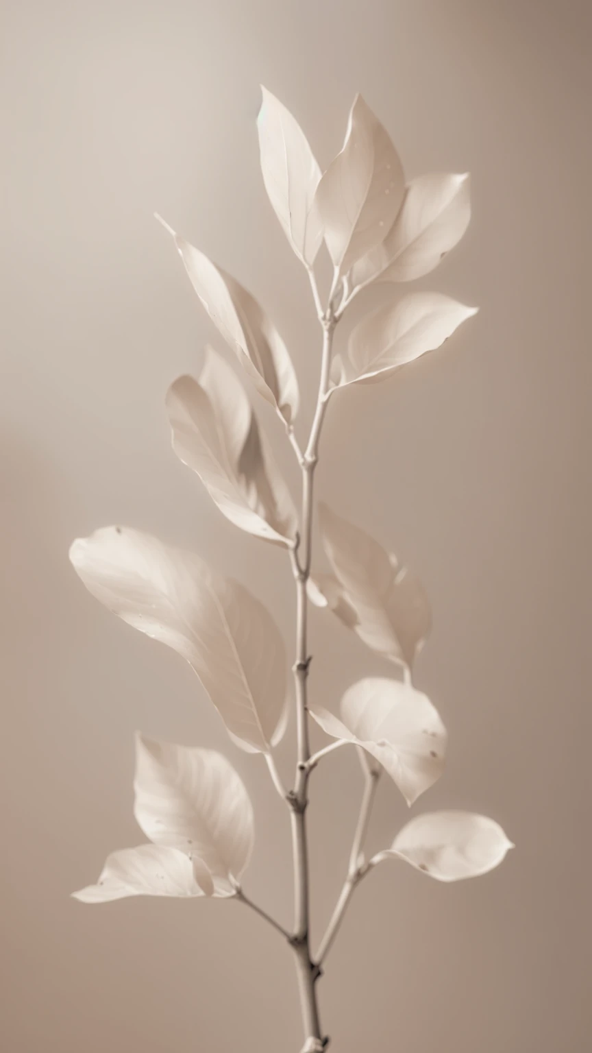 a close-up of a plant with leaves on a stem, leaves and stems of magnolia, soft sepia tones, sepia toned, sepia colors, cores legais em sepia tones, monochromatic soft colors, sepia tones, dried leaves, magnolia stems, Magnolia large leaves and stems, sepia tones, branches and foliage, plant photography, botanic foliage