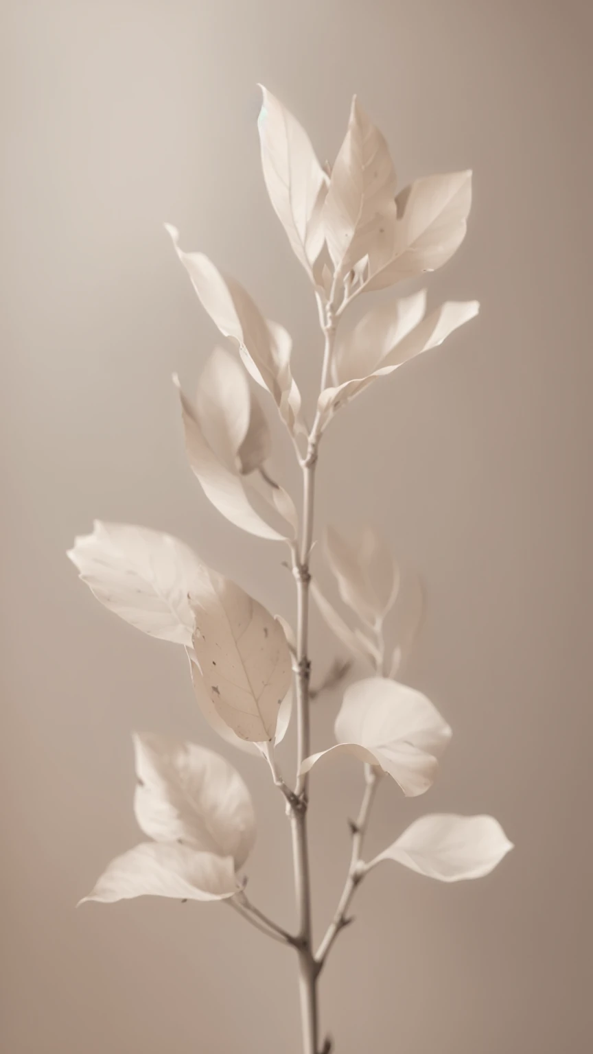 a close-up of a plant with leaves on a stem, leaves and stems of magnolia, soft sepia tones, sepia toned, sepia colors, cores legais em sepia tones, monochromatic soft colors, sepia tones, dried leaves, magnolia stems, Magnolia large leaves and stems, sepia tones, branches and foliage, plant photography, botanic foliage
