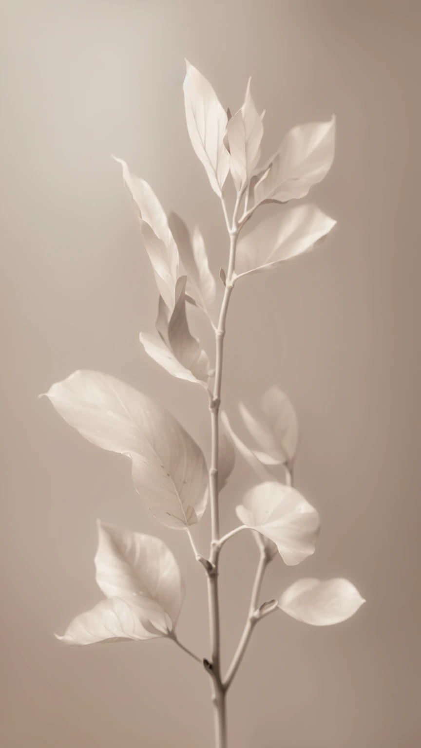 a close-up of a plant with leaves on a stem, leaves and stems of magnolia, soft sepia tones, sepia toned, sepia colors, cores legais em sepia tones, monochromatic soft colors, sepia tones, dried leaves, magnolia stems, Magnolia large leaves and stems, sepia tones, branches and foliage, plant photography, botanic foliage