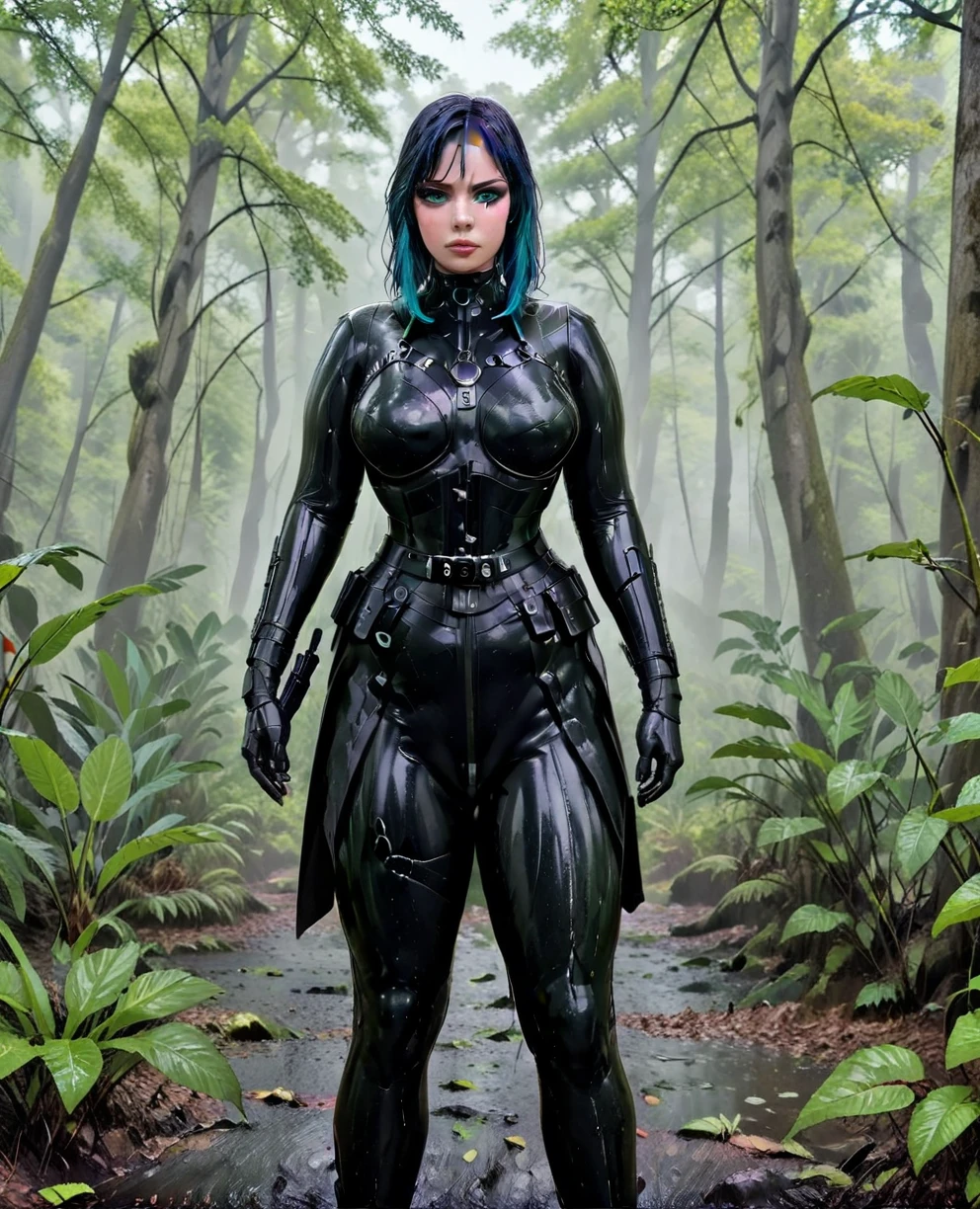 score_9,score_8_up,score_7_up,score_6_up, Trilla,green eyes,black hair, upper body, wet, armor,gloves,black bodysuit,black cape,belt,rain, science fiction,sith base, star wars, outdoors, rain, solo,fflixbag
wearing armor
sabine wren
