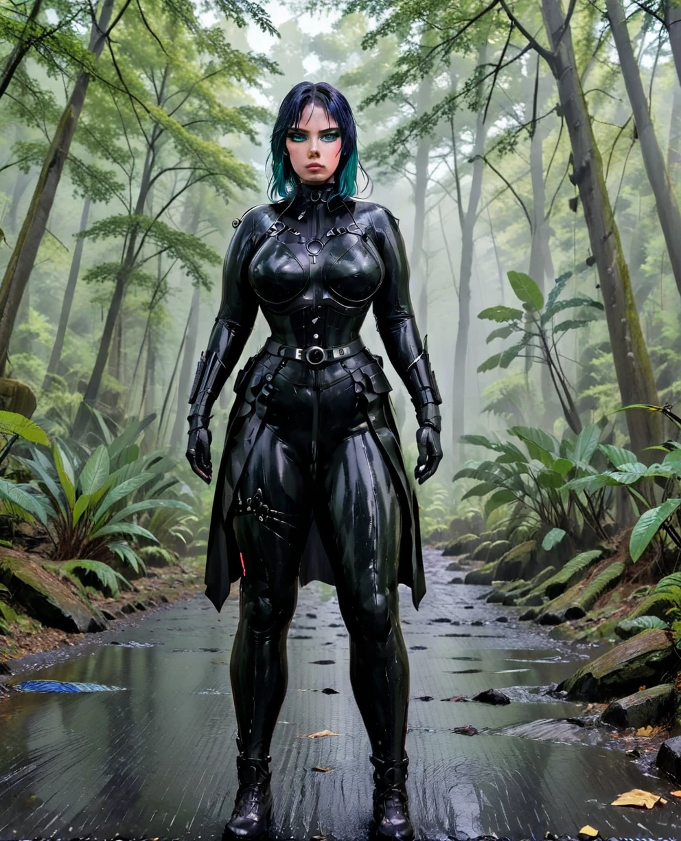 score_9,score_8_up,score_7_up,score_6_up, Trilla,green eyes,black hair, upper body, wet, armor,gloves,black bodysuit,black cape,belt,rain, science fiction,sith base, star wars, outdoors, rain, solo,fflixbag
wearing armor
sabine wren
