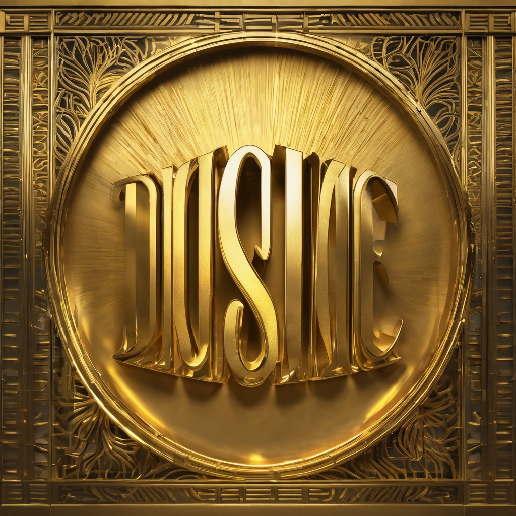 "DISSONANCE" written in golden letters in cinematic style