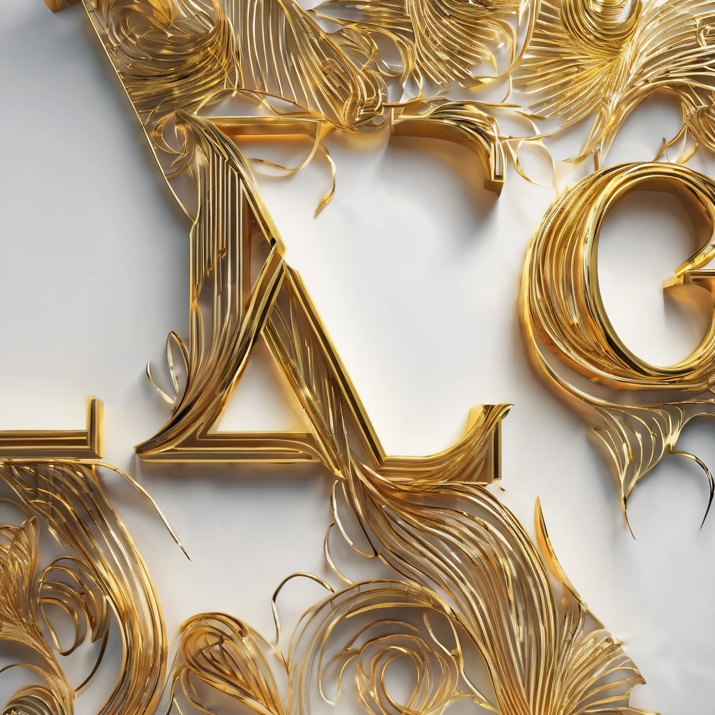 "DISSONANCIA" written in golden letters in cinematic style, White background